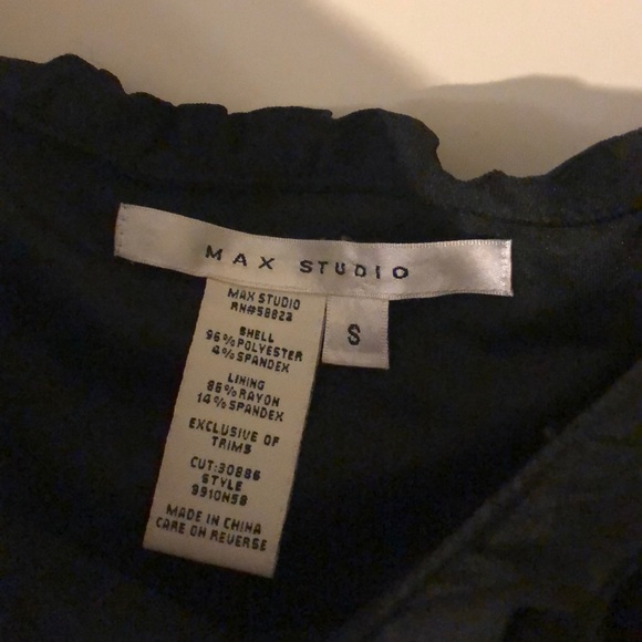 MAX Studio Black Cap Sleeve Ruffle Dress - Picture 4 of 4